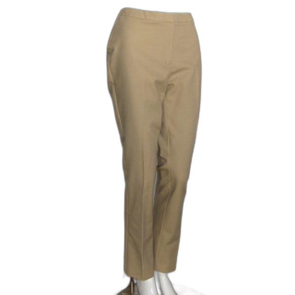 CHICO'S Modern Trousers, 0.5/S/6, Khaki Chinos, Zipper fly, Side elastic/panel - Picture 3 of 15